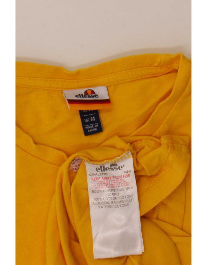 T-shirt da uomo Ellesse Top in cotone giallo medio