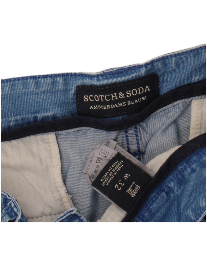 Pantaloncini di jeans da uomo Scotch & Soda W32 cotone blu medio