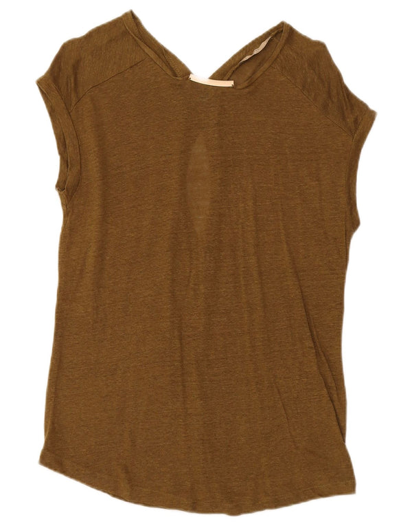 Camicetta Zara Da Donna Top UK 10 Piccola Cachi