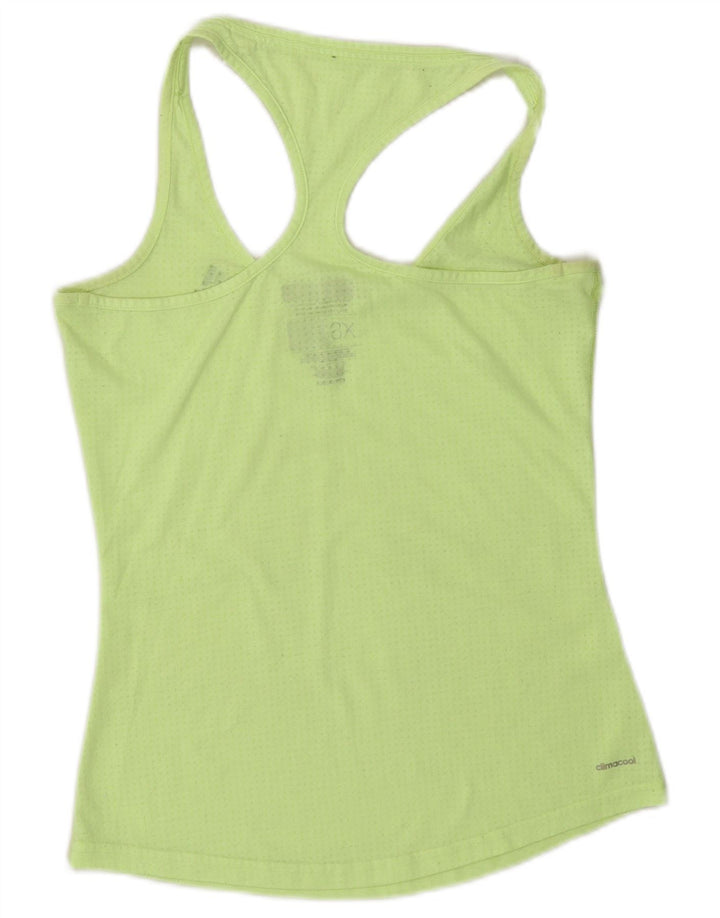 ADIDAS Womens Climacool Vest Top UK 6 XS Green Polyester