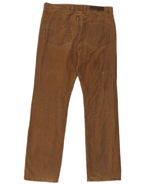 Pantaloni casual dritti da uomo Tommy Hilfiger W34 L32 in cotone beige
