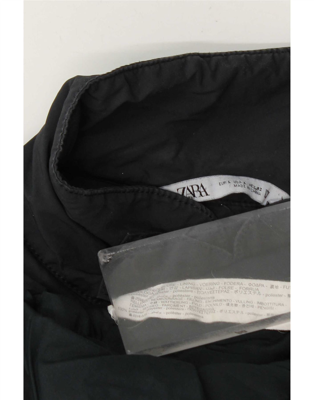 Giubbotto bomber da uomo Zara UK 40 grande poliestere blu navy