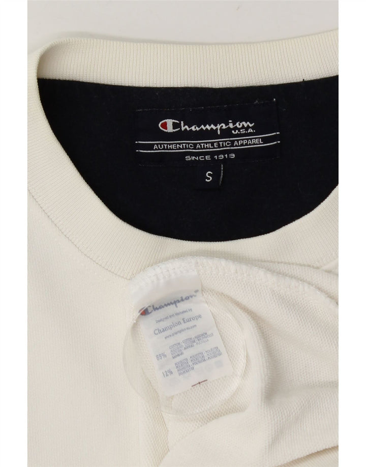 Felpa da uomo Champion Small in cotone bianco