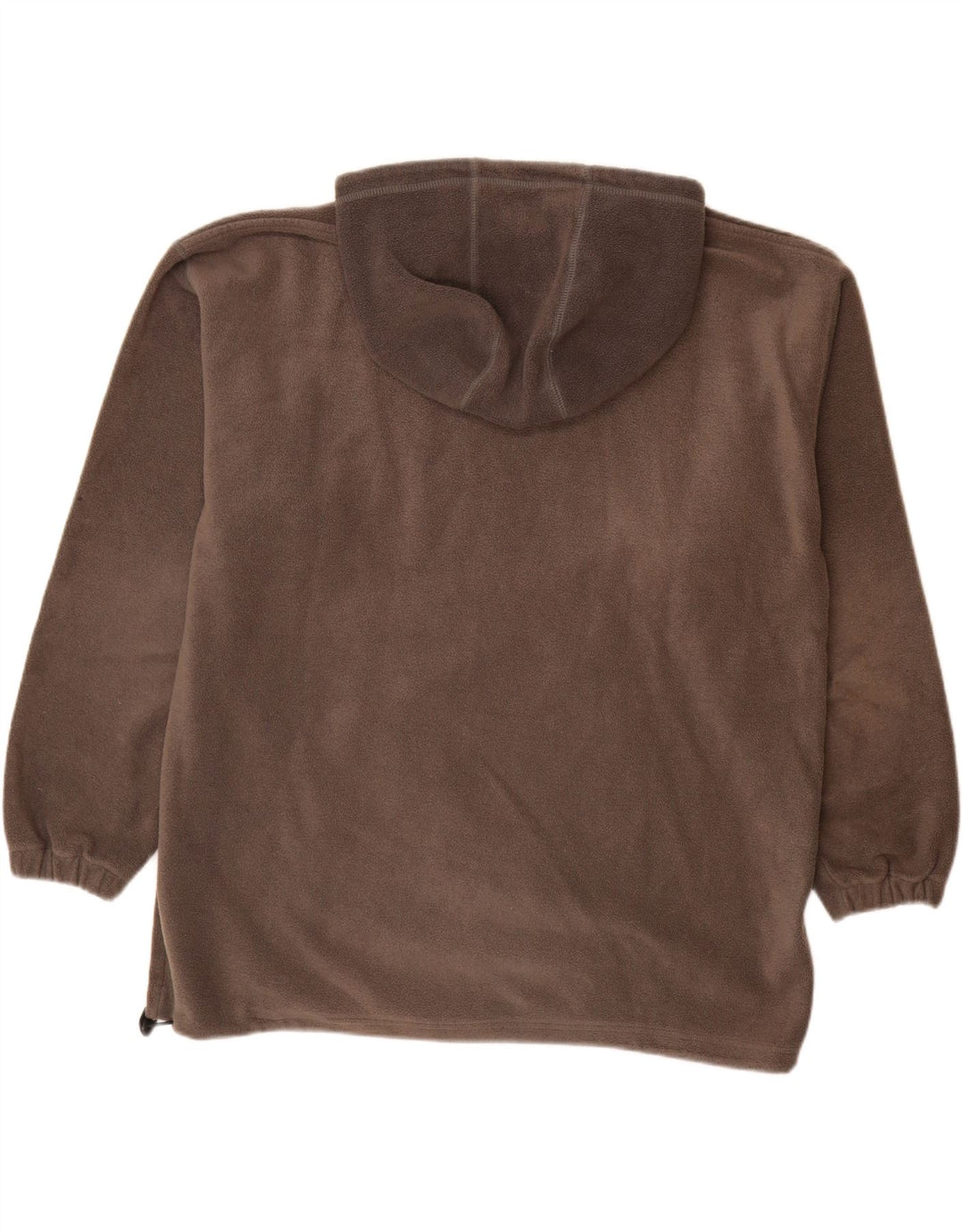 Maglione in pile con cappuccio da uomo VINTAGE grande poliestere grigio
