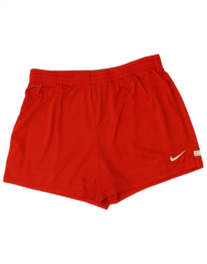 Pantaloncini sportivi NIKE Dri Fit da uomo in poliestere rosso medio