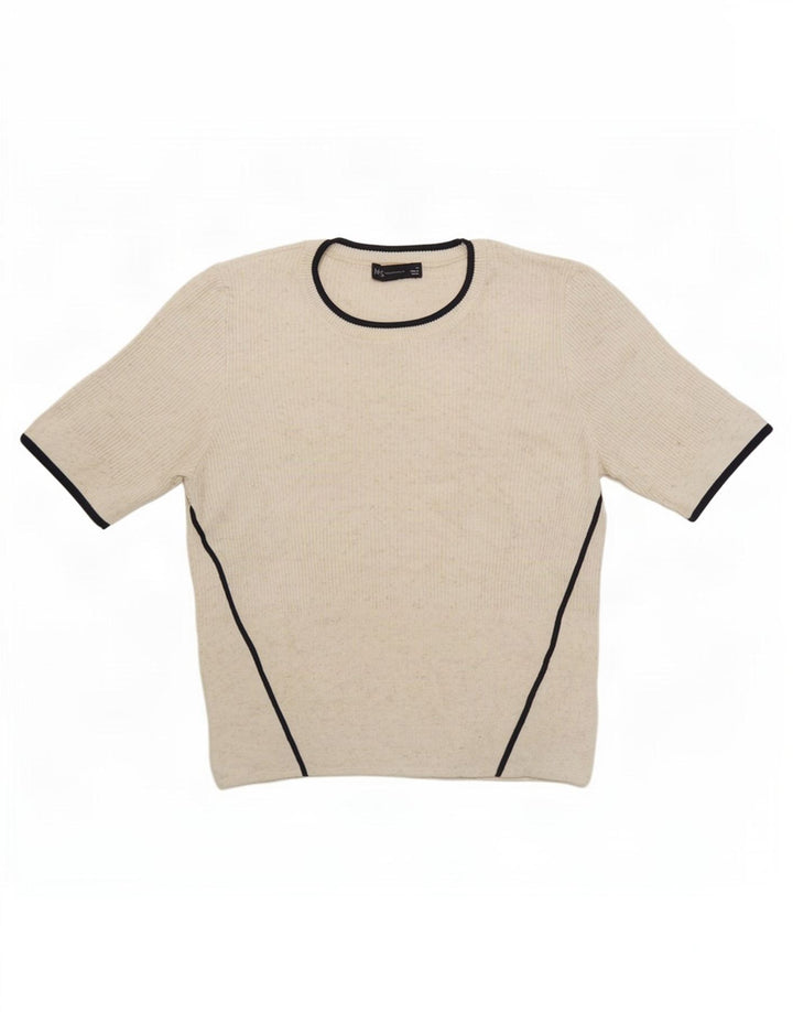 Top in camicetta da donna Marks & Spencer UK 16 Large in poliammide bianco sporco