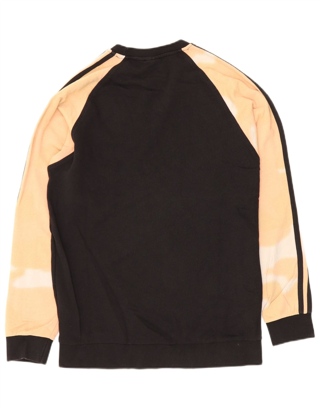 Felpa da uomo ADIDAS maglione medio nero in cotone tie-dye