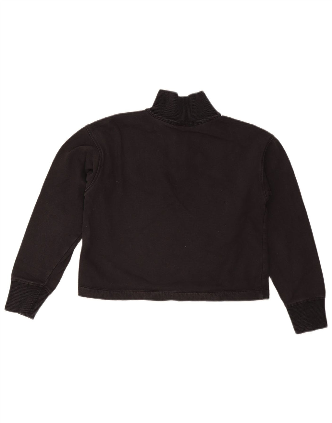 CHAMPION Felpa da donna oversize con collo corto e zip, maglione UK 6 XS nera