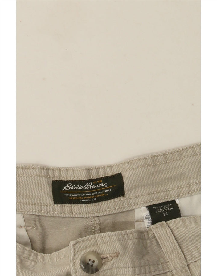 Pantaloncini chino da uomo Eddie Bauer W32 cotone grigio medio
