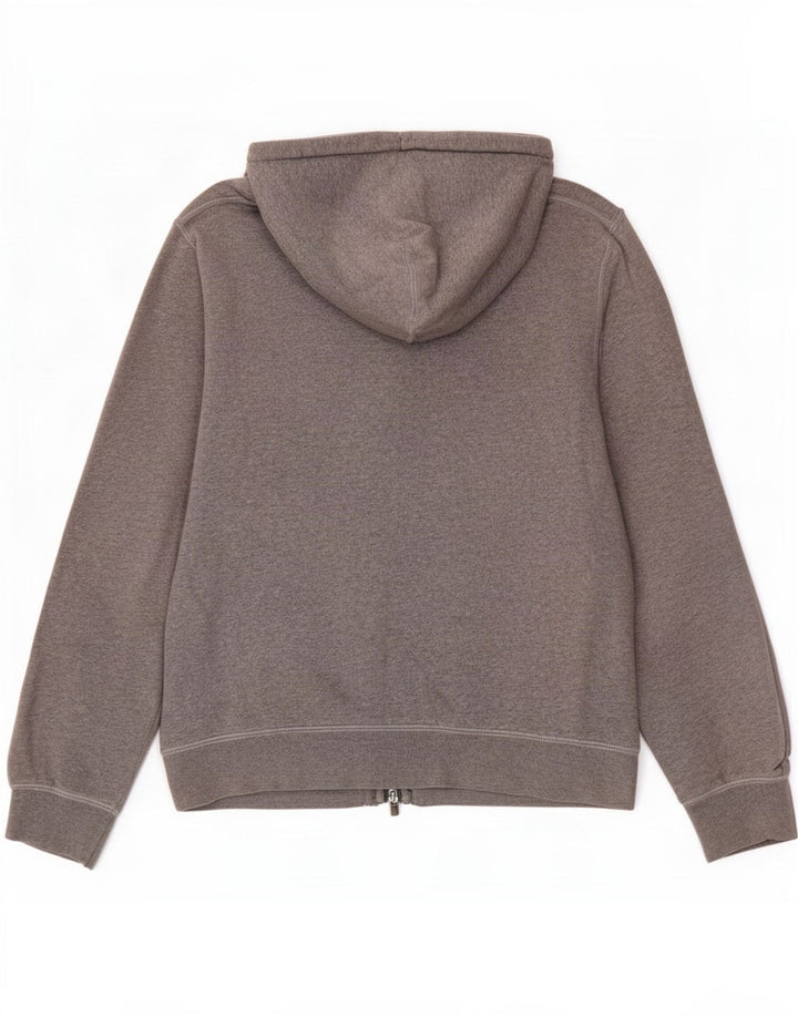 Maglione con cappuccio e zip da uomo Hackett in cotone grigio medio