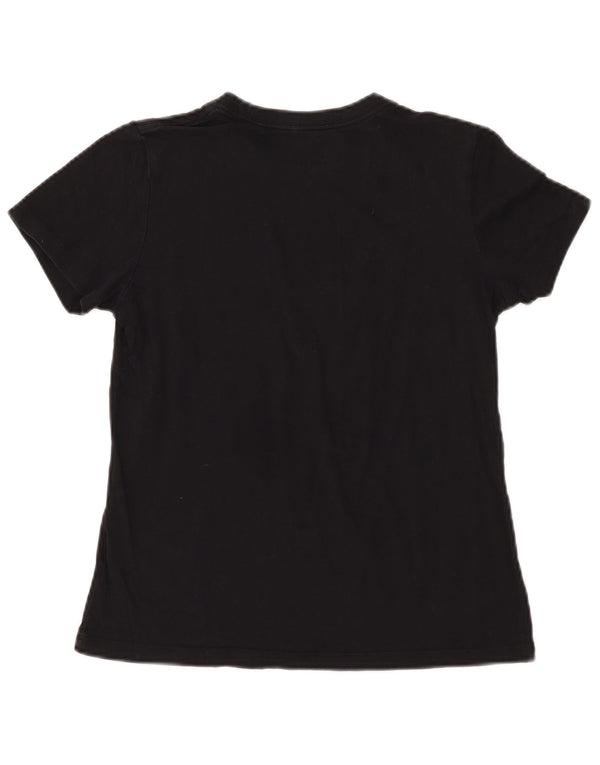 T-shirt grafica da donna Nike Top UK 10 piccola in cotone nero