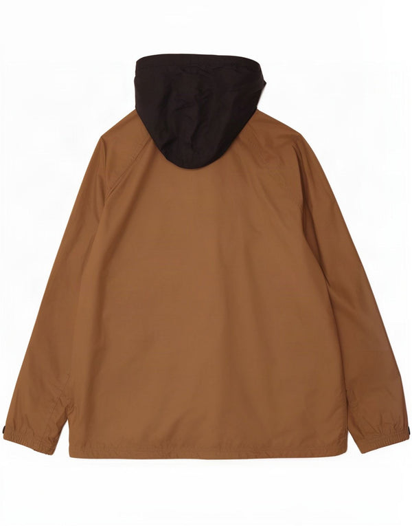 Giacca antipioggia da uomo con cappuccio Timberland UK 42 2XL Nylon color block marrone