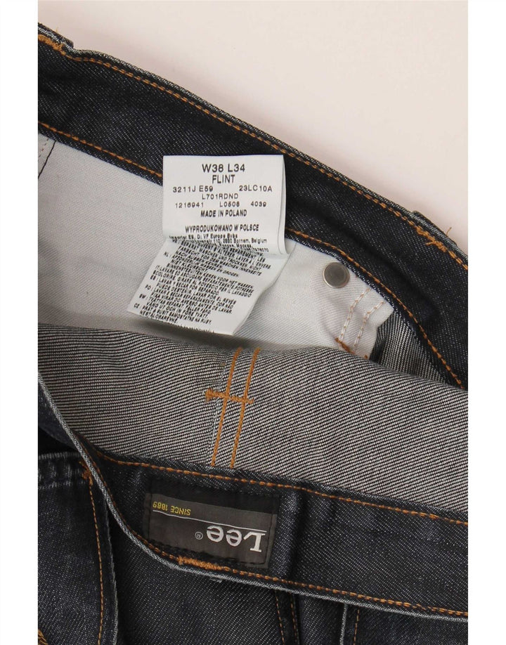 Jeans dritti da uomo Flint Lee W38 L28 cotone blu navy