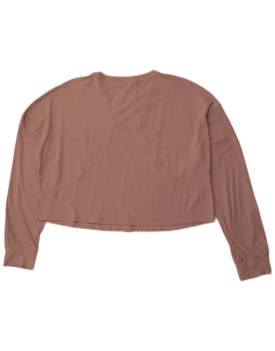 LULULEMON Top corto da donna a maniche lunghe vestibilità ampia UK 14 Rosa medio