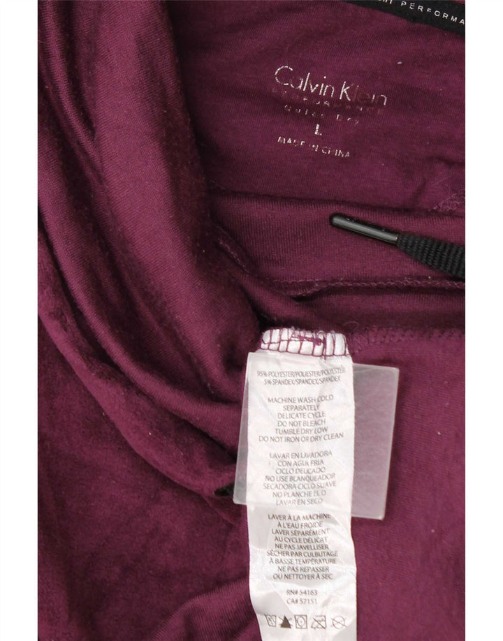 Felpa in velluto da donna Calvin Klein, maglione UK 16, grande, poliestere marrone