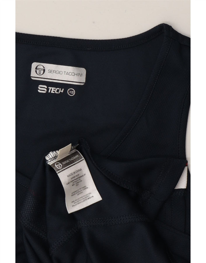 Canotta da donna Sergio Tacchini UK 6 XS Poliestere color block blu navy