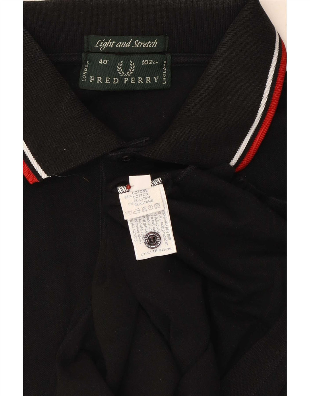 Polo da uomo Fred Perry piccola in cotone a righe nere