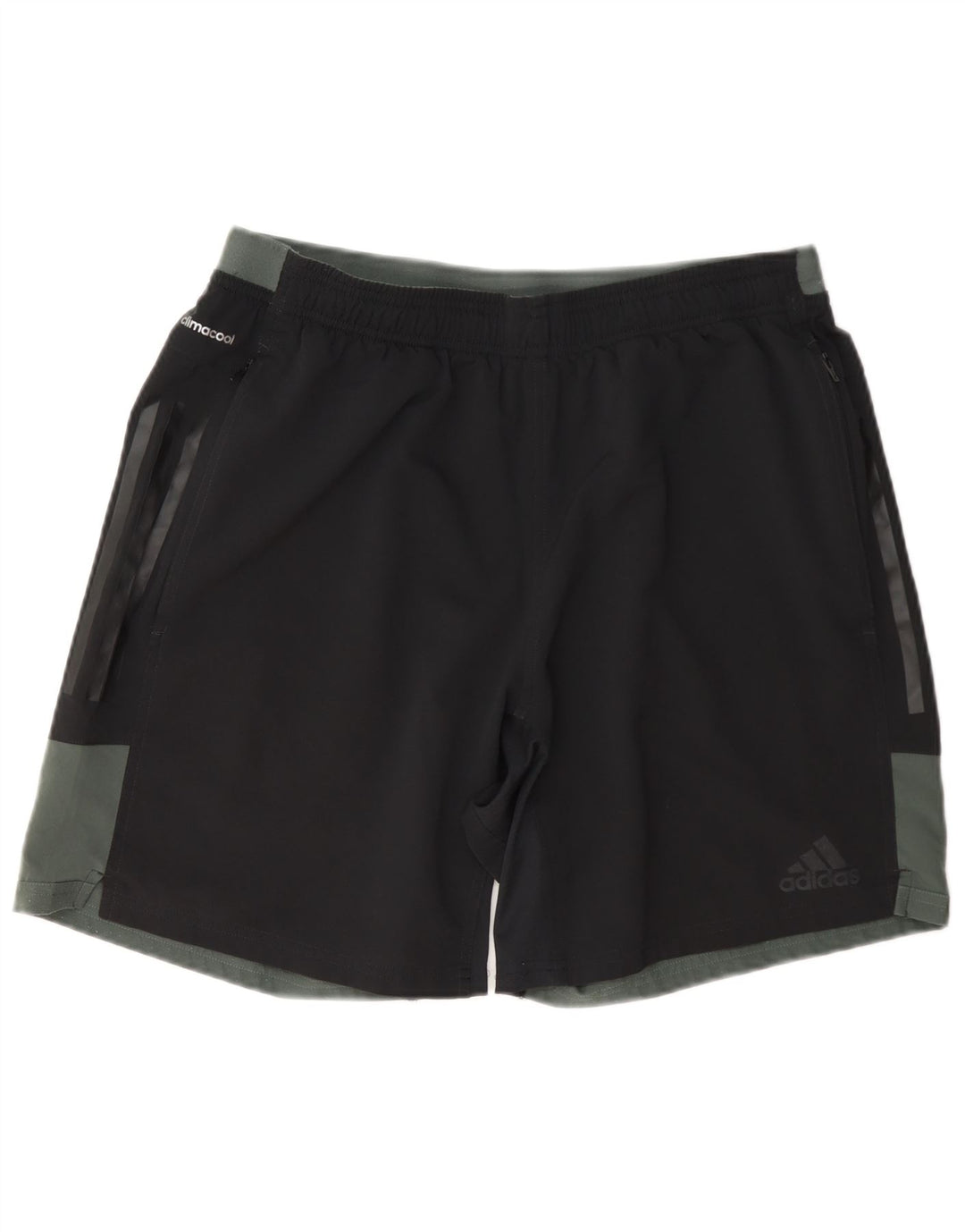 Pantaloncini sportivi Adidas Climacool da uomo grandi in poliestere color block nero