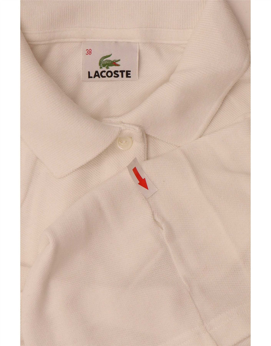 Polo da donna Lacoste taglia 38 media bianca