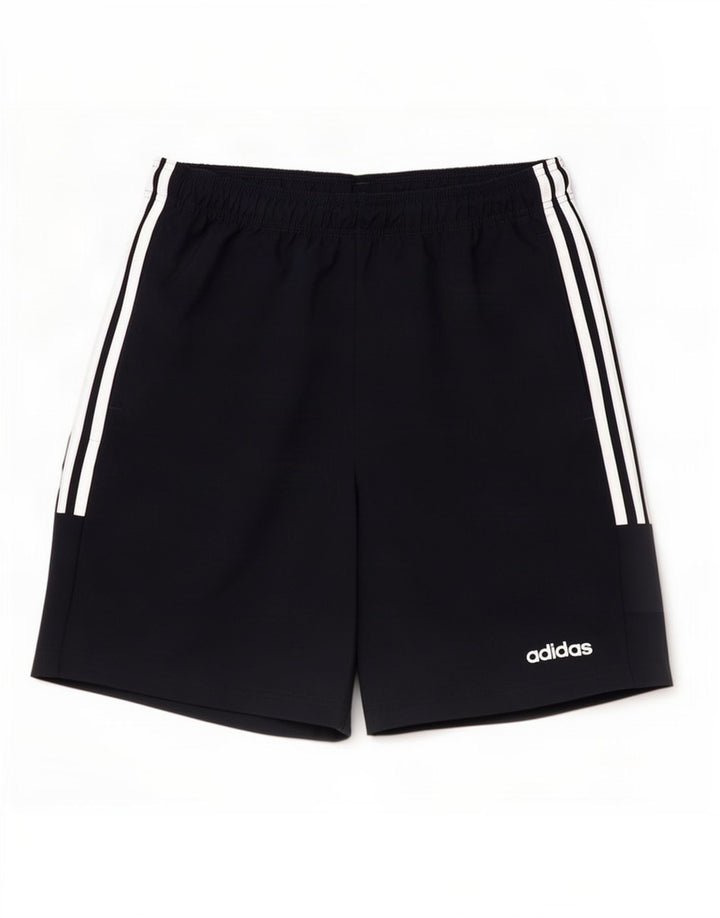 Pantaloncini sportivi da uomo Adidas medi in poliestere blu navy
