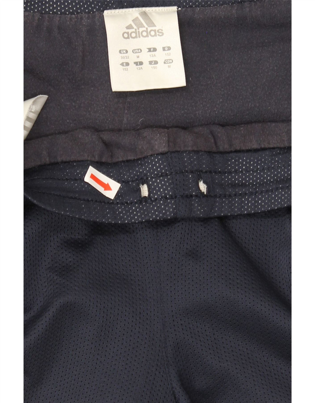 ADIDAS Boys Graphic Sport Shorts 11-12 Years  Navy Blue Polyester Vintage Adidas and Second-Hand Adidas from Messina Hembry 