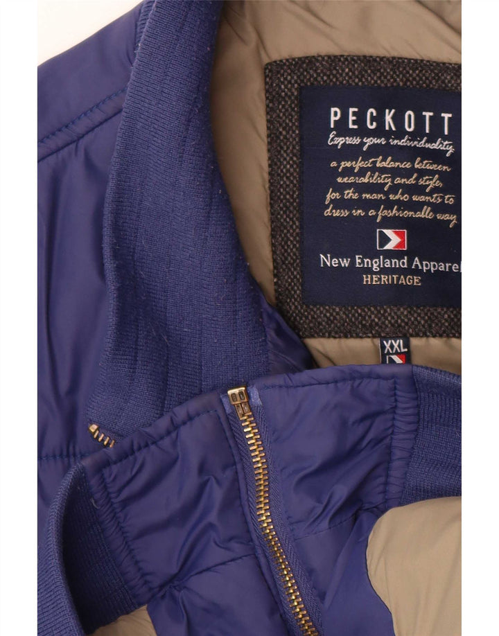 Giacca imbottita da uomo Peckott UK 44 2XL Poliammide blu navy