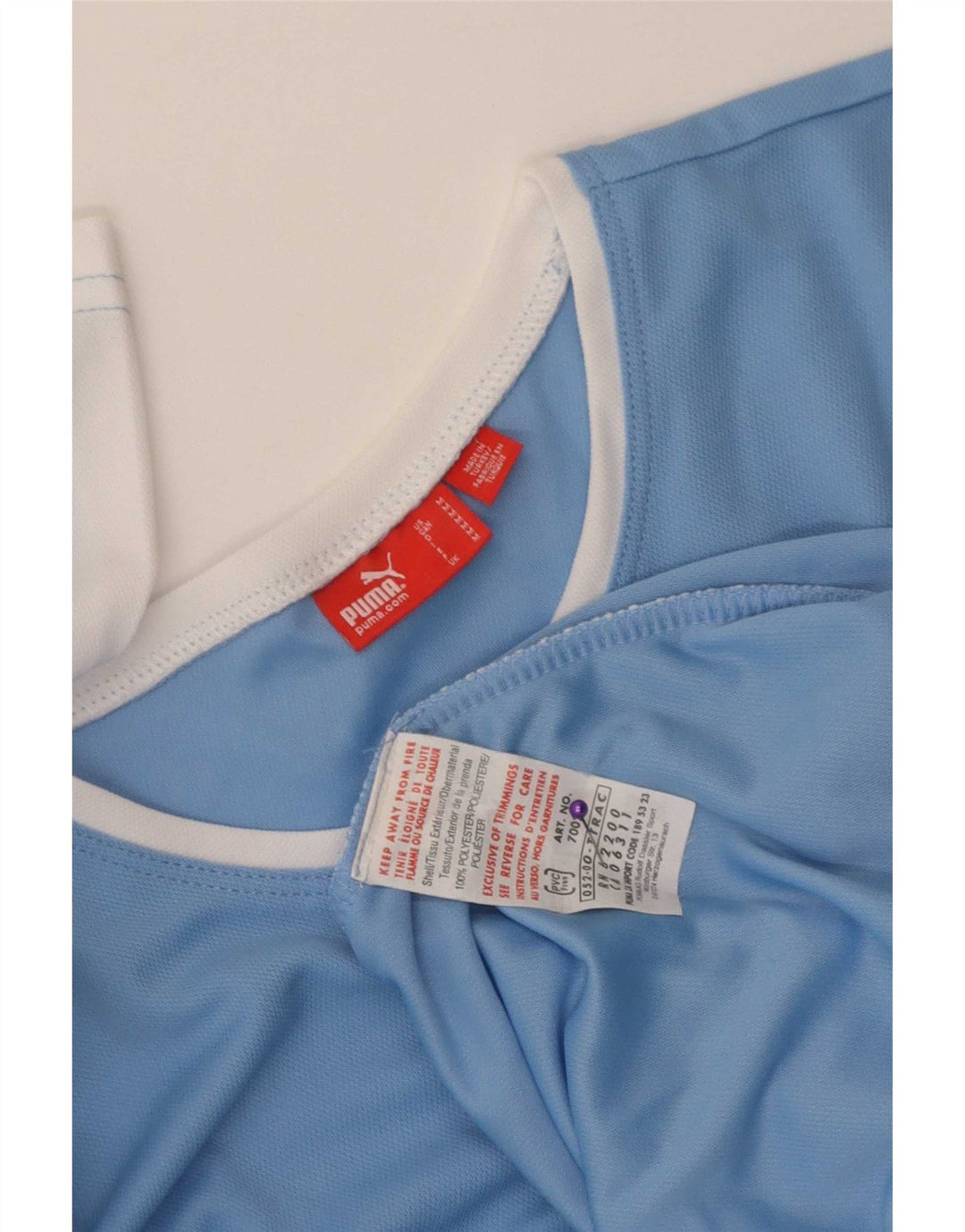 T-shirt da uomo Puma Top in poliestere color block blu medio