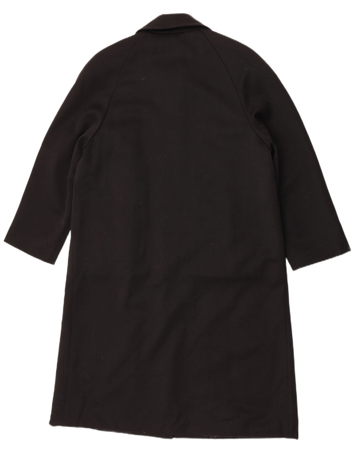 Soprabito vintage da donna IT 46 grande in lana vergine nera