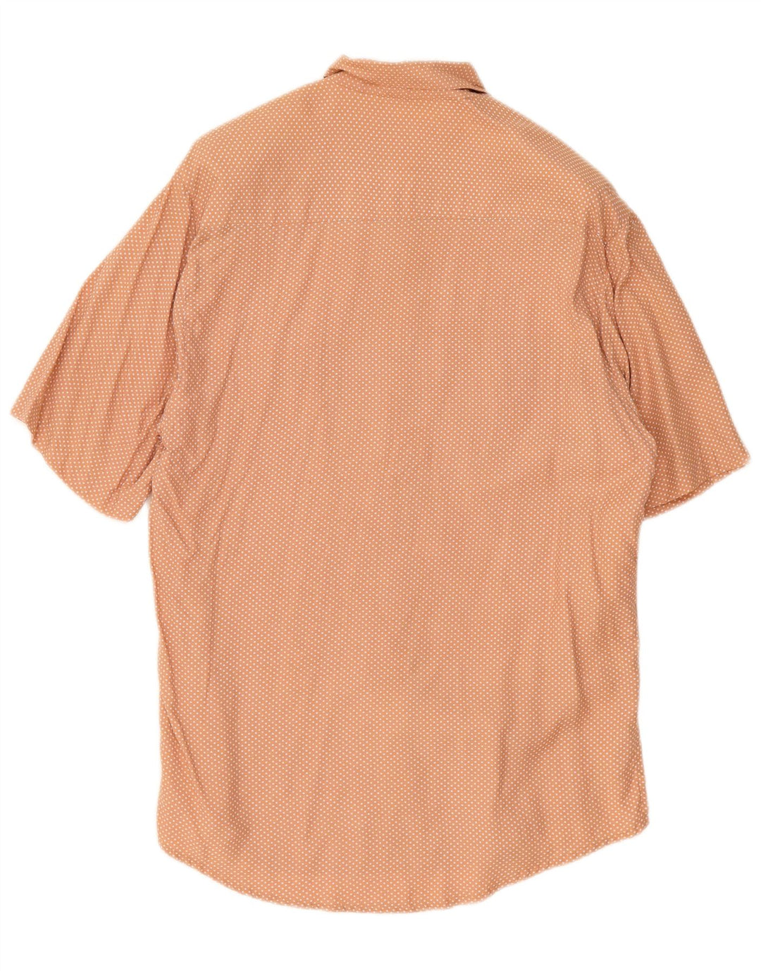 Camicia vintage da donna a maniche corte IT 44 arancione medio maculato