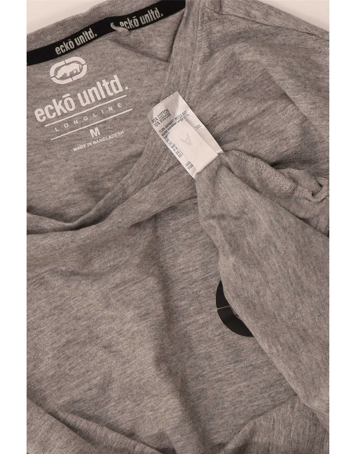 T-shirt grafica da uomo Ecko Unltd Top in cotone grigio medio