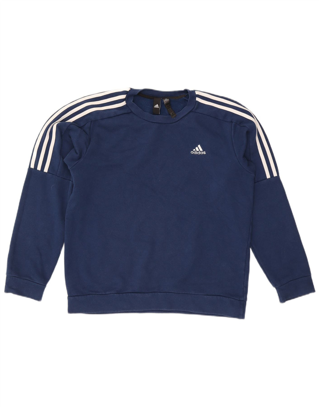 Felpa Adidas da uomo maglione piccolo blu navy in cotone