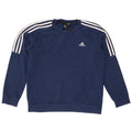Felpa Adidas da uomo maglione piccolo blu navy in cotone