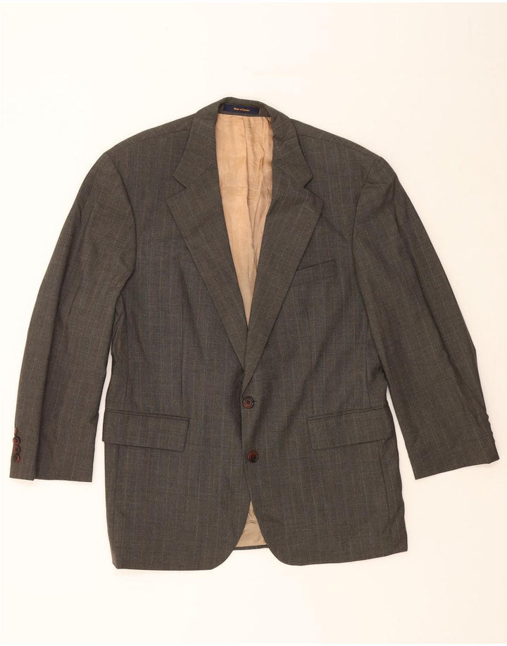 CHAPS Mens 2 Button Blazer Jacket UK 42 XL Grey Check Wool Vintage Chaps and Second-Hand Chaps from Messina Hembry 