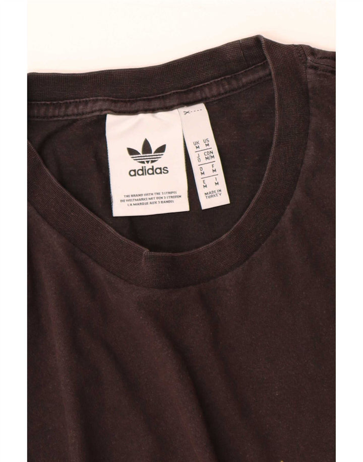 T-shirt grafica da uomo Adidas Top media nera