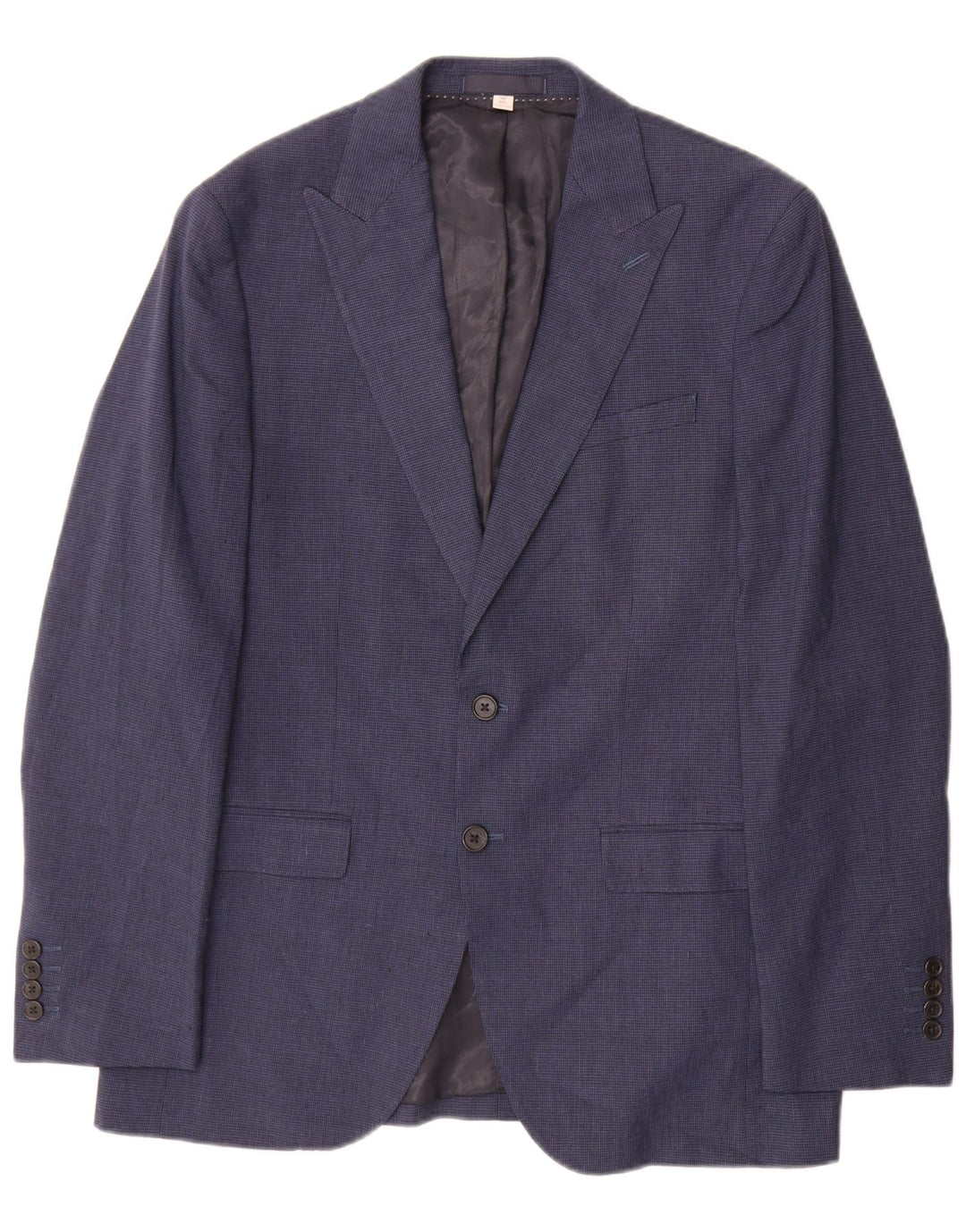 Giacca blazer a 2 bottoni da uomo Marks & Spencer UK 38 pied de poule blu medio