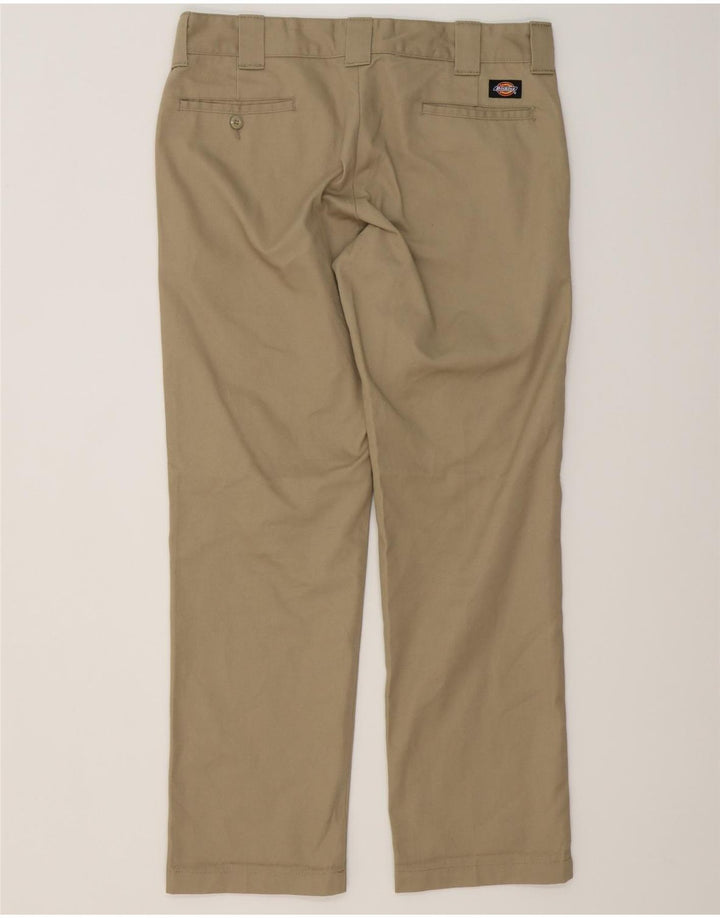 DICKIES Pantaloni chino dritti slim da uomo W34 L32 Poliestere beige
