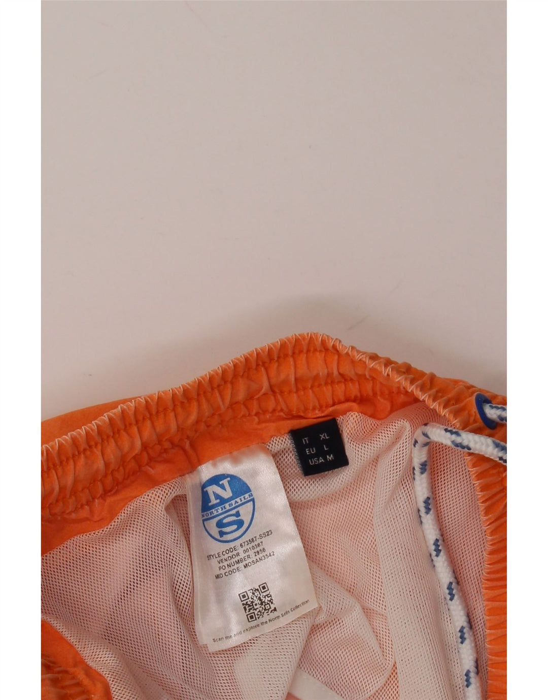 Pantaloncini da bagno da uomo NORTH SAILS Large arancione in poliammide