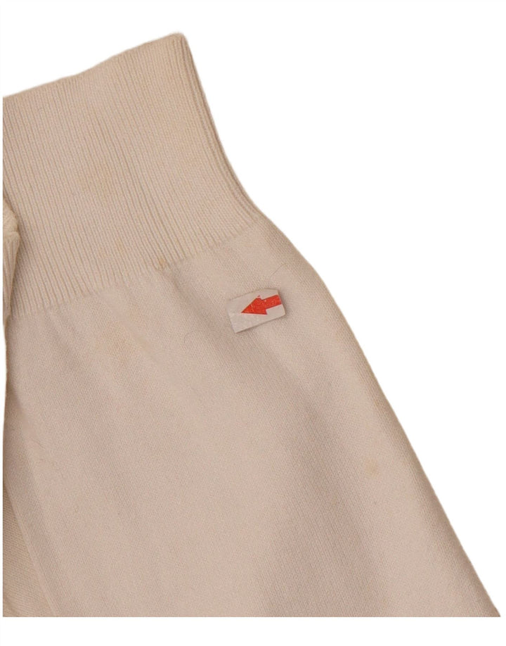 Maglione Zara da uomo con scollo a V XL bianco a rombi/cotone diamante