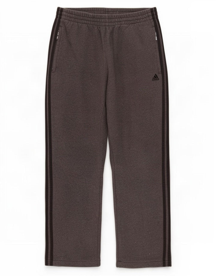Pantaloni da tuta corti Adidas da uomo in cotone grigio medio