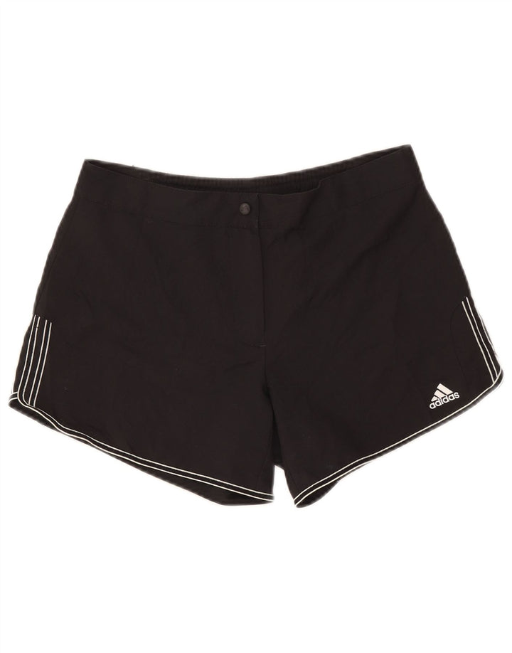 Pantaloncini Adidas da donna UK 12 medi W30 poliestere nero