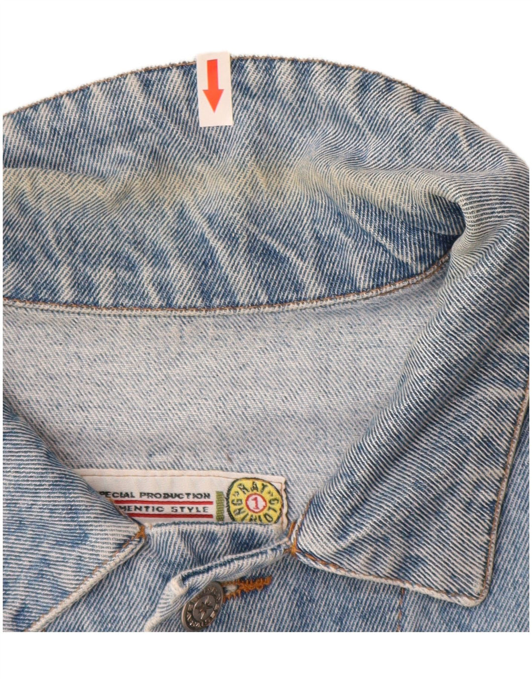 Giacca di jeans da uomo Raybest UK 42 XL cotone blu