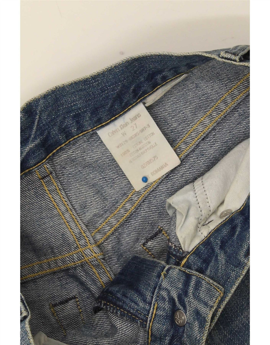 Jeans bootcut da uomo Calvin Klein W27 L28 cotone blu
