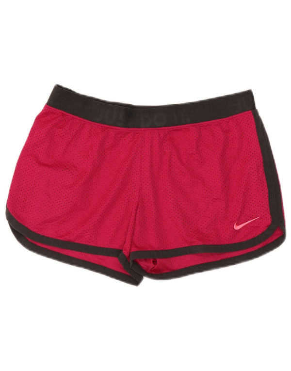 Pantaloncini sportivi Nike Dri Fit Graphic da donna UK 14 Medium Pink Colourblock