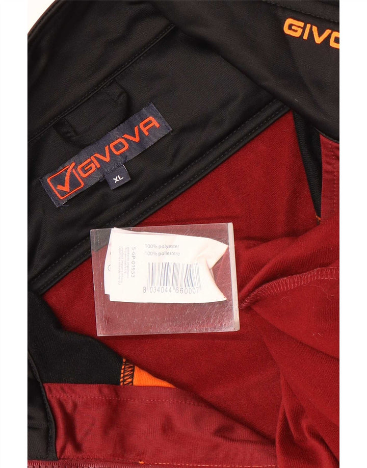 Giacca da ginnastica da uomo con grafica Givova XL Poliestere color block bordeaux