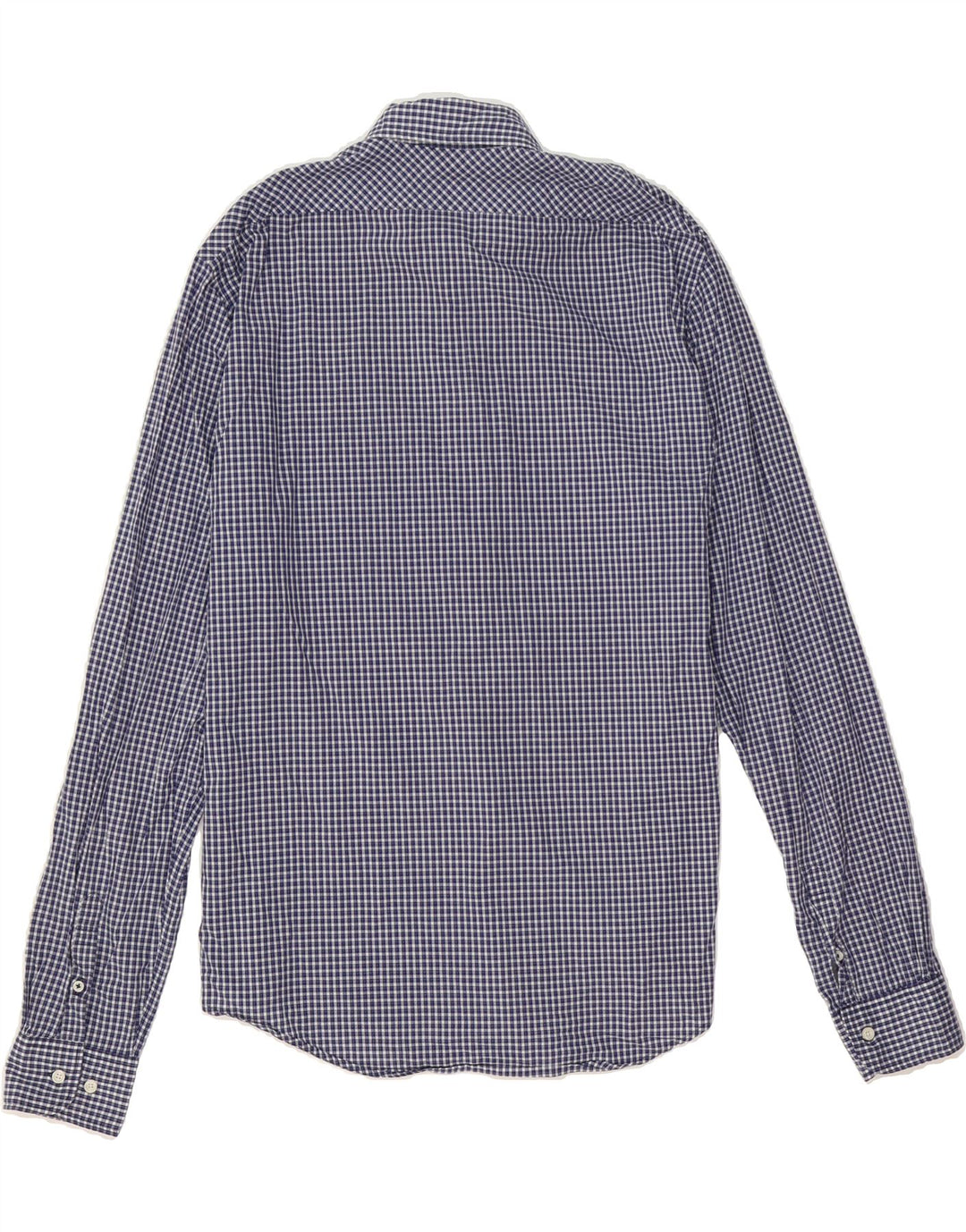 SCOTCH & SODA Mens Shirt Medium Navy Blue Check Vintage Scotch & Soda and Second-Hand Scotch & Soda from Messina Hembry 