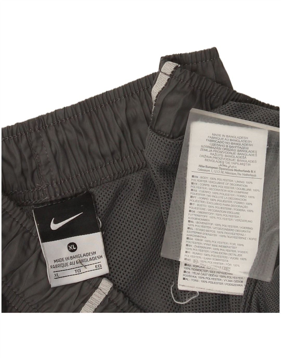 Pantaloncini sportivi Nike da uomo XL in poliestere grigio