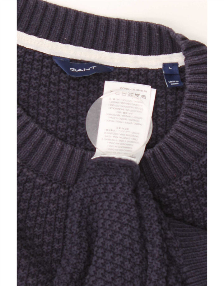 Gant Uomo Maglione Girocollo Maglione Grande Cotone Blu Navy