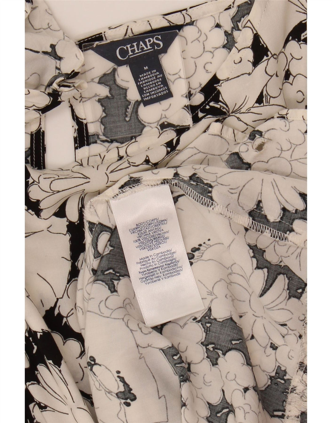 CHAPS Womens Maxi Dress UK 14 Medium Black Floral Viscose Vintage Chaps and Second-Hand Chaps from Messina Hembry 