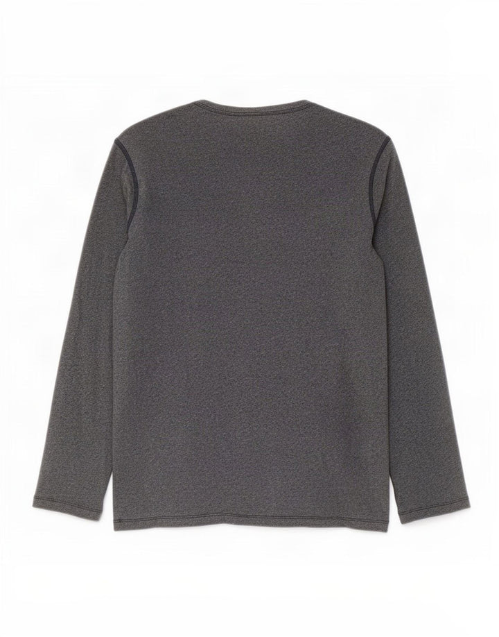 Gap Top da uomo a maniche lunghe in cotone puntinato grigio piccolo