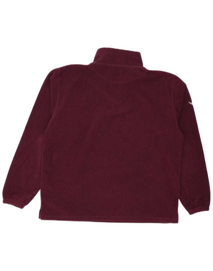 Trigema Maglione in pile da uomo con zip e collo grande in poliestere bordeaux